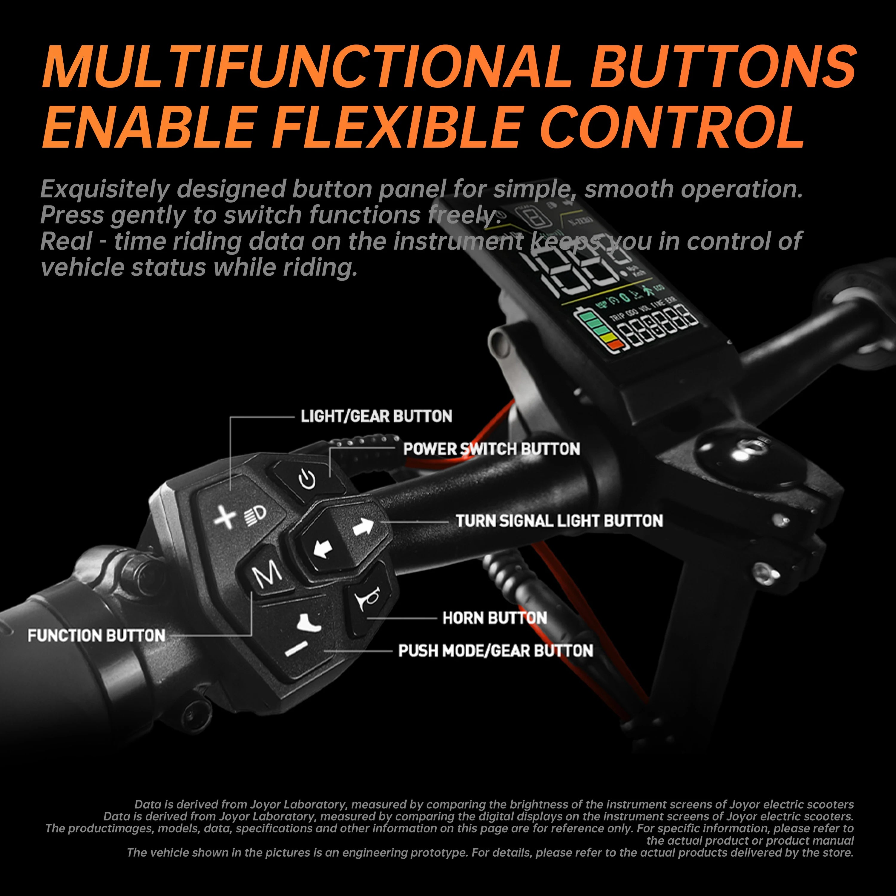 JOYOR T10 Flagship Electric Scooter 1000W Dual Motors 3600W Peak 37MPH 60V18Ah Battery 45 Miles Dual-Arm Suspension Dual Hydraulic Disc Brakes Anti-skid 10Inch OffRoad Tires High Speed Stability Aluminum Alloy Frame Foldable