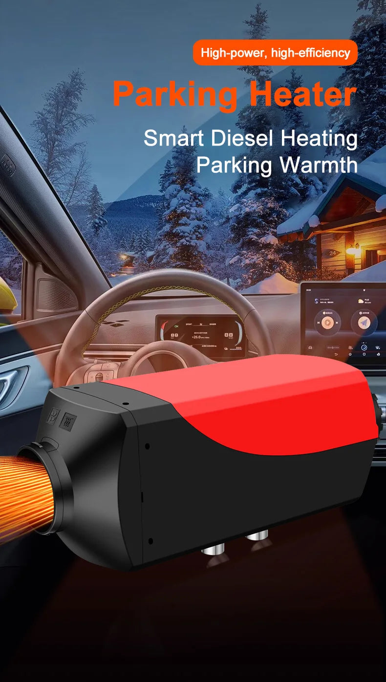 New 12V 24V Diesel Air Heater 5kw Diesel Parking Heater For Boats Caravan Rv Camper Bus Truck With Lcd Display Remote