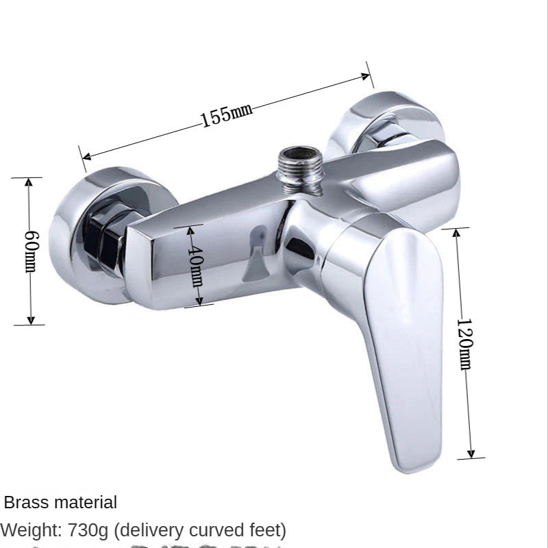 Brass Shower Faucet Mixer Valve Set with Shower Head and Hidden Switch for Bathroom Hot and Cold Water Tap  Bath