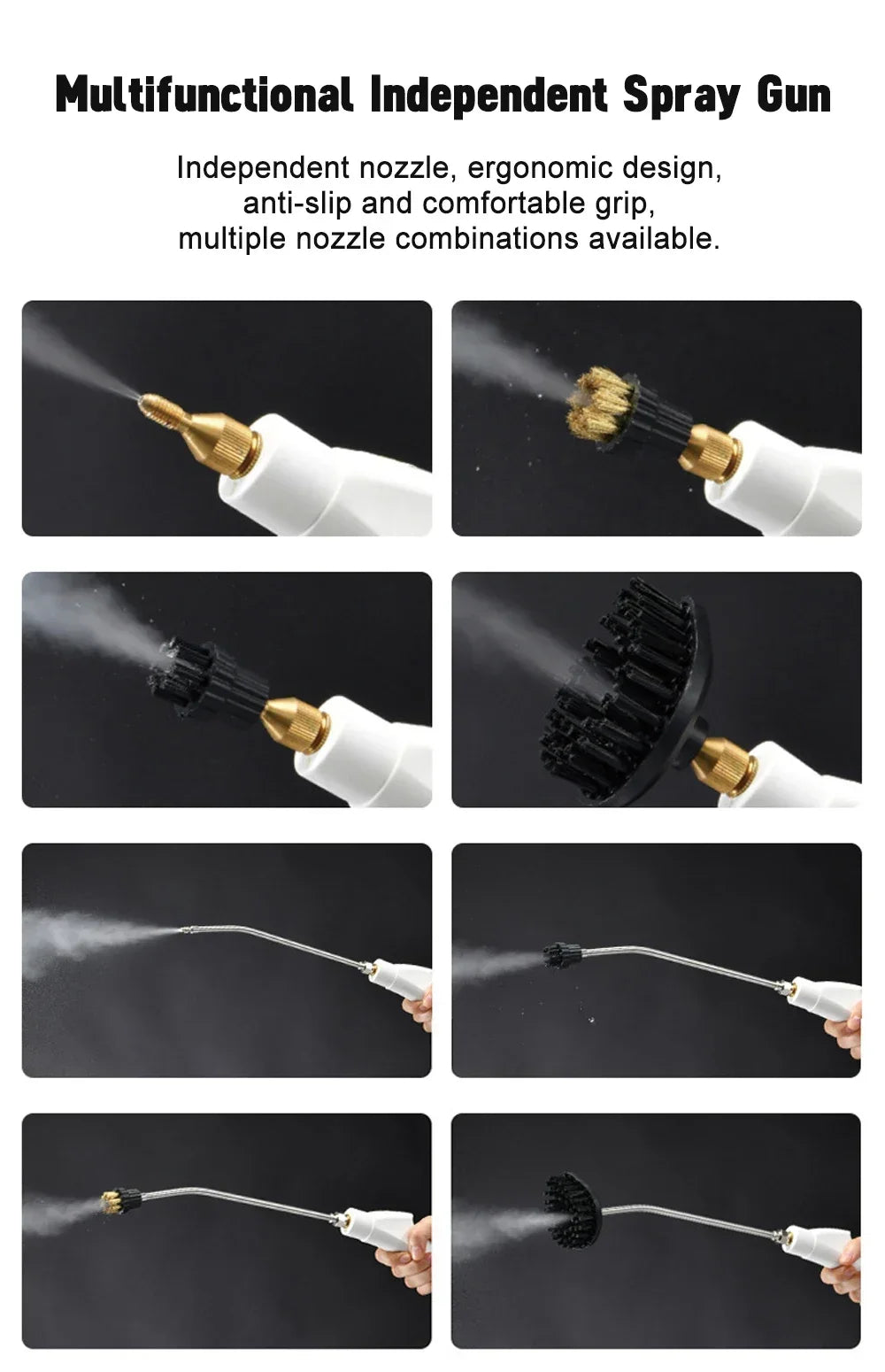 2500W Steam Cleaner High Temperature Pressurized Steam Cleaning Machine for Air Conditioning Hood Car Cleaner Home Appliance