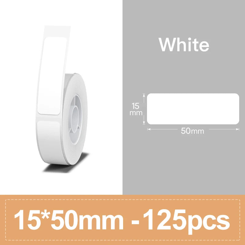 Niimbot Transparents Clear Pure White Thermal Label Sticker Paper Roll Self-Adhesive Barcode Price Name Printing for D11 D110