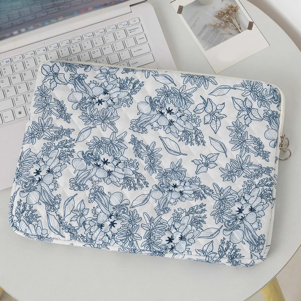 11/13/15 Inch Laptop Sleeve Quilted Laptop Sleeve Case Coquette Floral Laptop Carrying Case Laptop Case