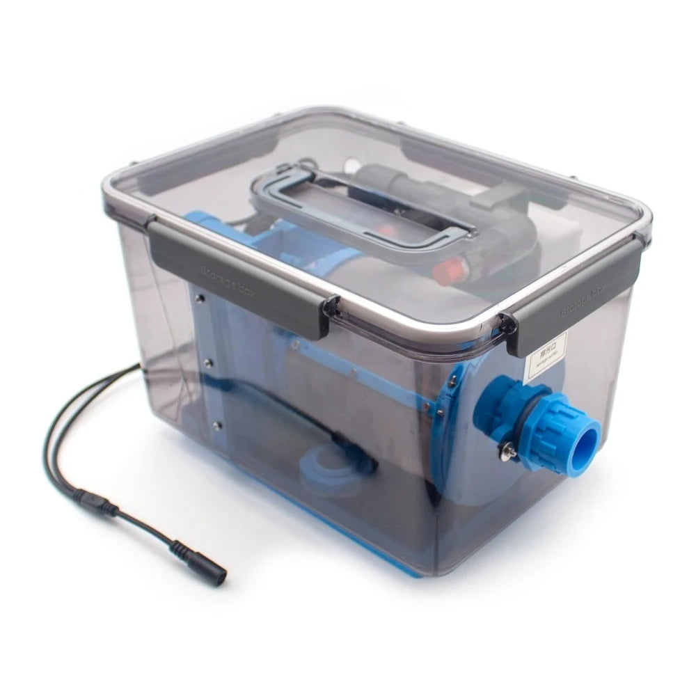 110-220V Automatic Backwash Filter, Rotary Drum Microfilter for Fish Ponds & Aquariums, 200 Mesh Stainless Steel Screen