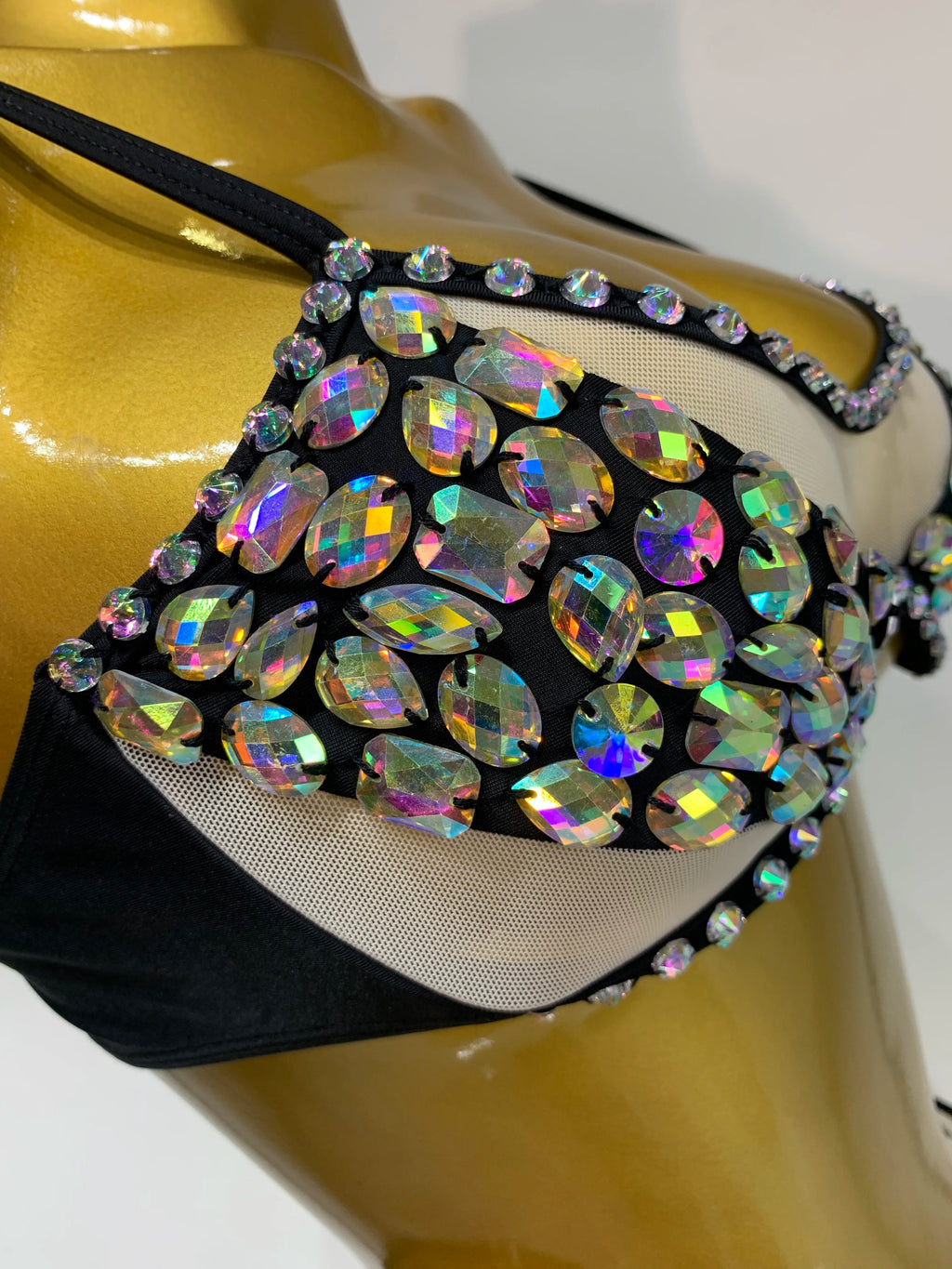Newest Crystal Bikini Swimwear Fashion Bar Bikini Blingbling Swimwear Bikini Popular Bathingsuit Bikini Nightclub Stage Outfit