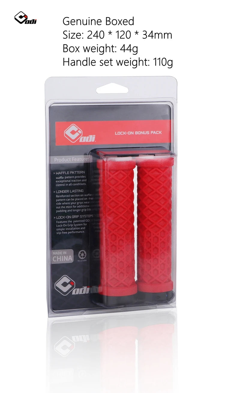 ODI Van Bicycle Handlebar Grips sillicone Lock-On Anti-slip Shock Absorption MTB Double Lock Ring for BMX Folding Bike Parts