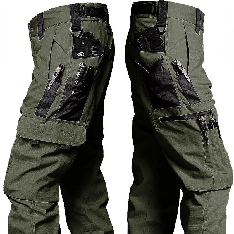 Multi-Pocket Men's Tactical Casual Pants Cargo Pants Outdoor Hiking Trousers Wear-Resistant Training Overalls