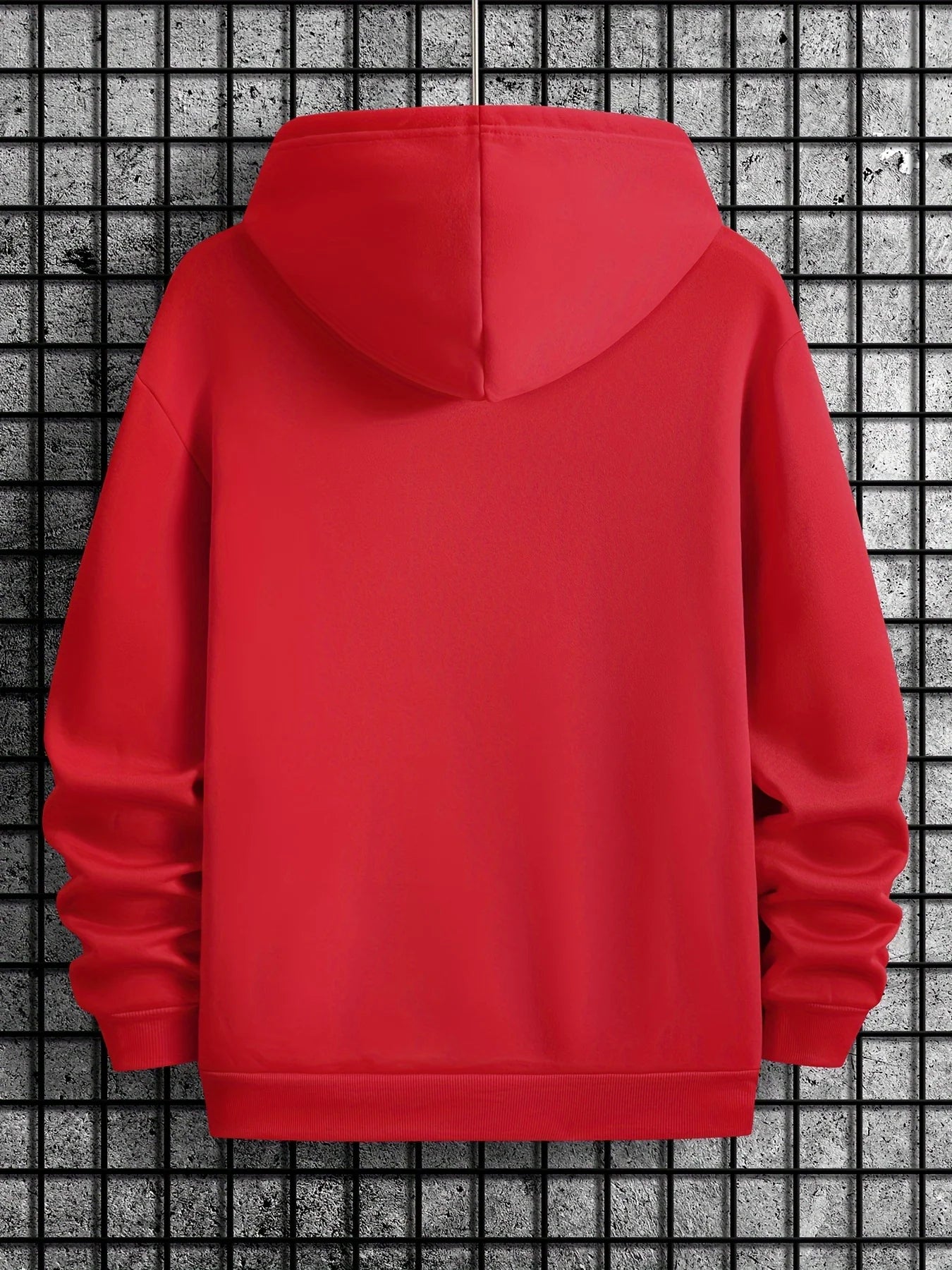 Men's autumn and winter casual fashionable loose hooded sweatshirt Paris letter printed long sleeved warm pullover