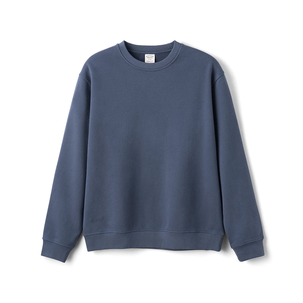 SIMWOOD 2026 Autumn Winter New Oversize 340gsm Warm Brushed Finish Lining Sweatshirts Men Embroidery Basic Running Pullover Tops