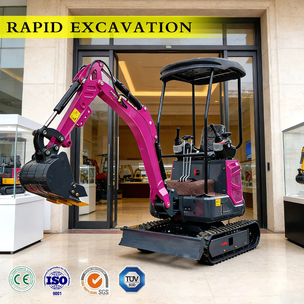 Farm Construction Mini Excavator 1.8Ton 2Ton Multifunctional Compact Digger CE Approved Heavy Duty Hydraulic Small Bagger CE/EPA