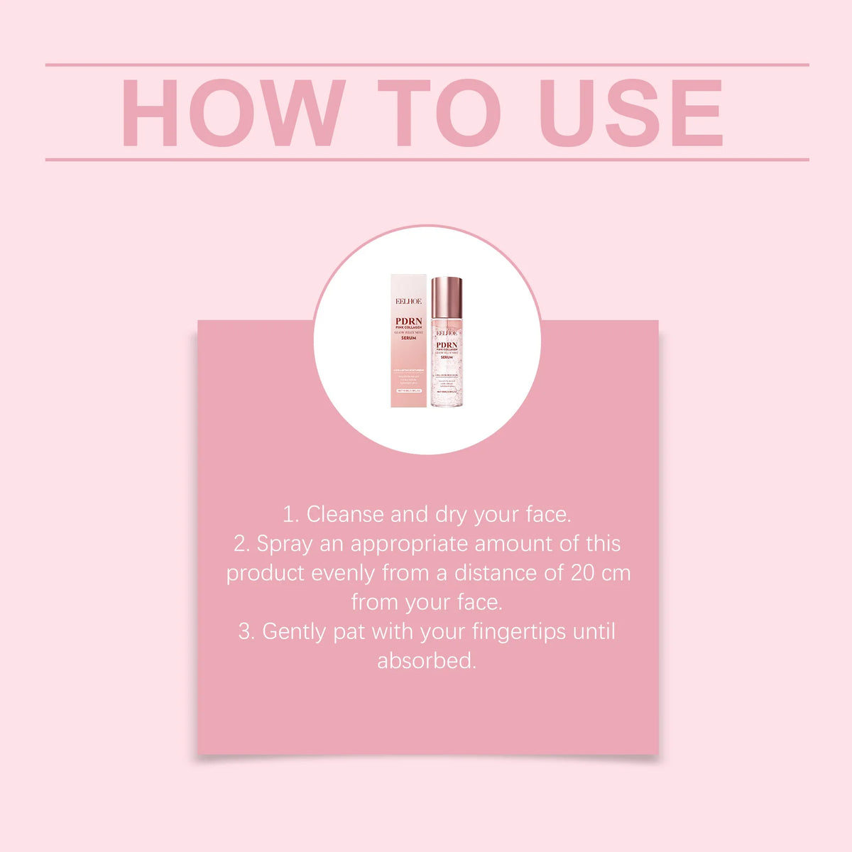 2026 PDRN Pink Collagen Glow Jelly Mist Serum Collagen Essence Spray Nourish Moisturiz Face Serum Toner Improve Drying Skin Care