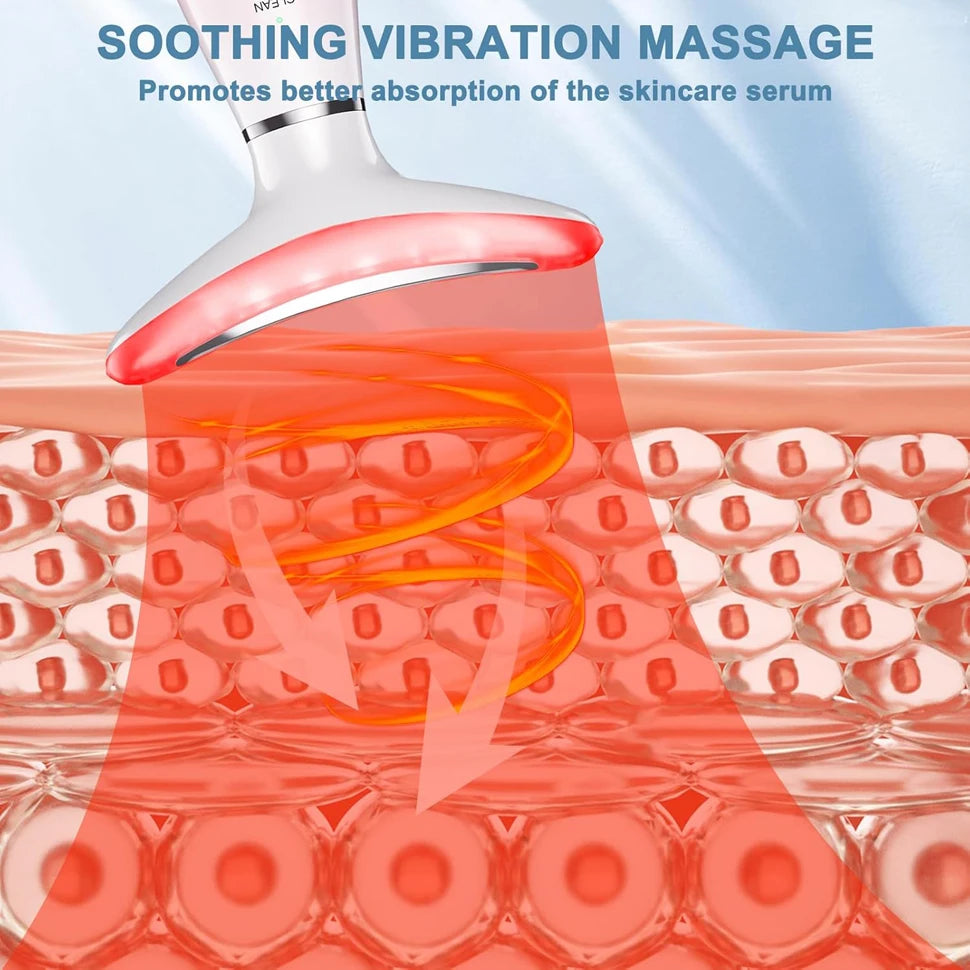 7 Colors Anti Wrinkle Facial Massager Neck Face Beauty Device Skin Tighten Facial Lift Device Reduce Double Chin Skin Care Tool