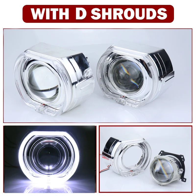 2.5 Inch Car Bi LED Projector Lens 90000LMFor H4 H7 9005 9006 High Low Beam H1 H11 H8 80W Headlights Projector Lights 12V 24V ﻿