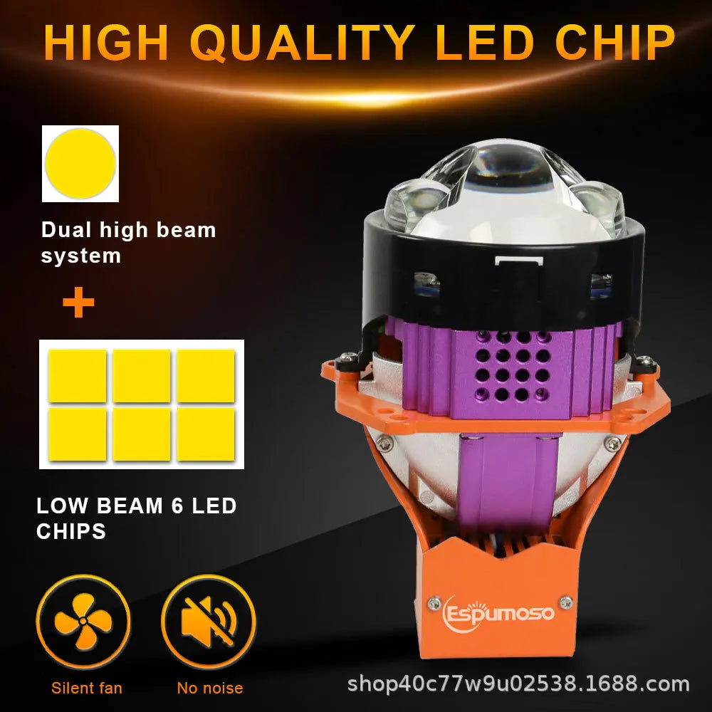 170W Car LED Lights Laser Projector Headlights Hi Lo Beam Direct Lighting Retrofit No Damage Installation Car Accessories