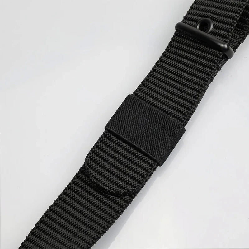 Men's Belt Porous Canvas Pin Buckle Leather Belt Outdoor Sports Tactics Belt Women's Trendy Eyelet Belt with Jeans Belt Women