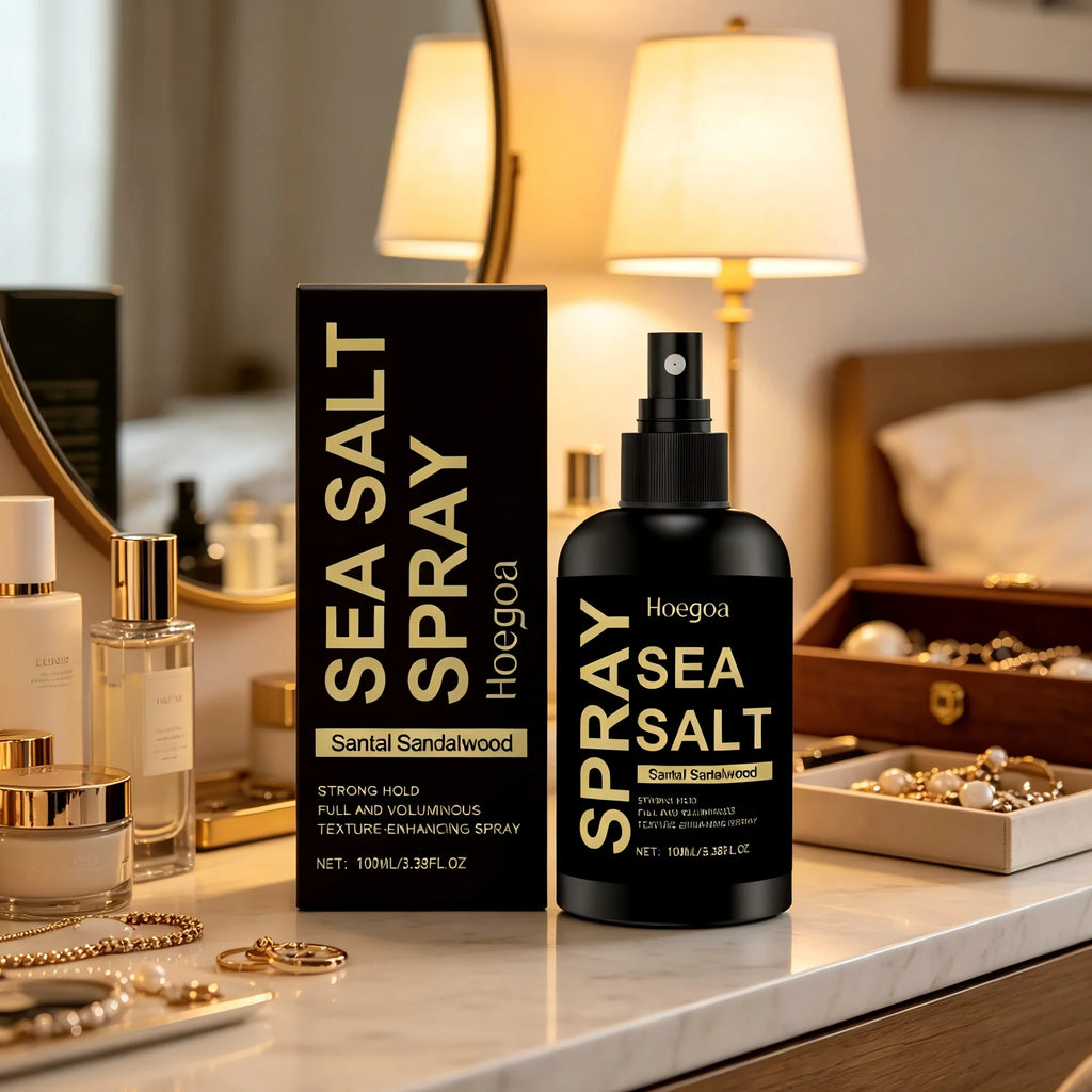 Hoegoa Sea Salt Spray for Hair Texturizer Moisturizing Hair Styling Products Sandalwood Strengthening Hair Volume Spray 100ml