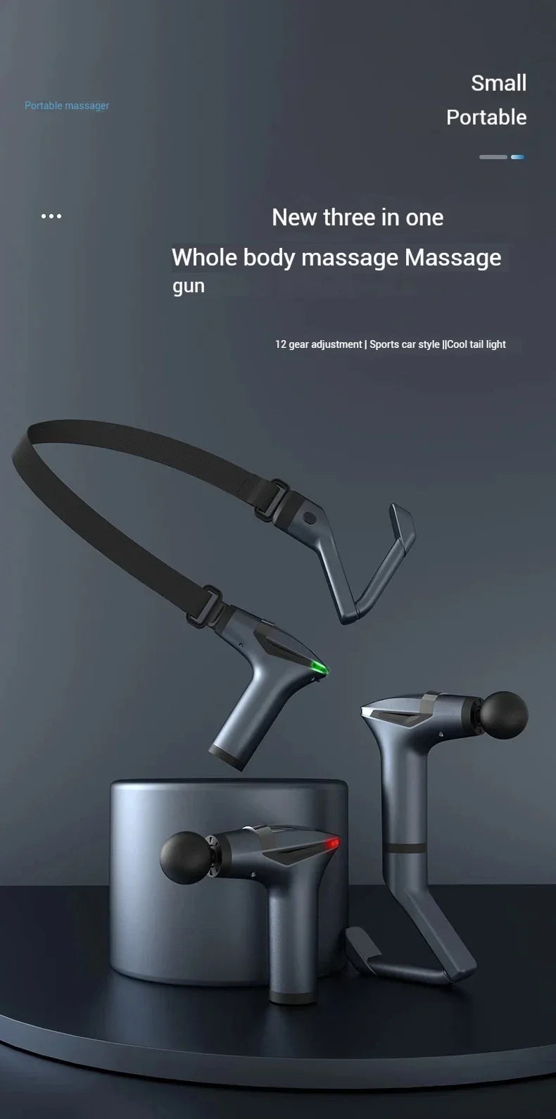 Hot Selling Long-handle Electric Massage Gun: Multifunctional for Muscle Relaxation, Deep Tissue Percussion Relief
