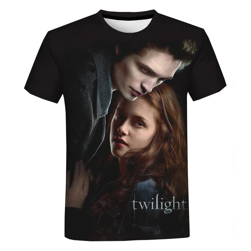 Summer The Twilight Saga 3D Printed T-Shirts Men Women Casual Fashion Oversized Short Sleeve T Shirt Male Tees Tops Man Clothing