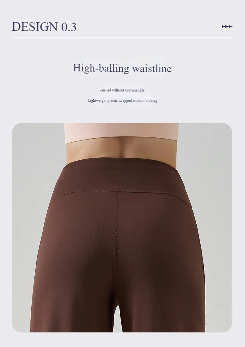 Women's High-Waisted Drawstring Wide-Leg Sports Pants Loose Fit Running Trousers & Slimming Yoga Fitness Pants