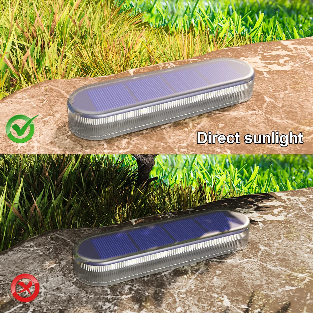 Solar Deck Light Solar Ground Light Outdoor Pathway Stair Lamp Railing Fence Yard IP68 Waterproof Driveway Solar Light