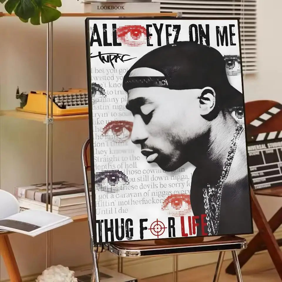 Rapper 2Pac T-Tupac S-Shakur Poster Paper Print Home Living Room Bedroom Entrance Bar Cafe Art Painting Decoration