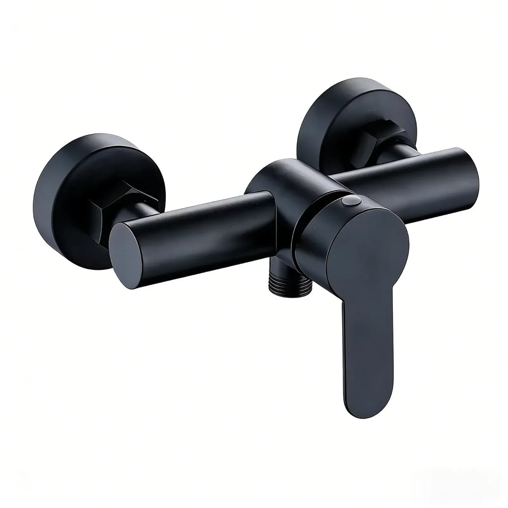 304 Stainless Steel Bathroom Shower Faucet Wall Mounted Triple Tub Faucet Hot and Cold Water Mixing Valve Faucet with G1/2 Inch