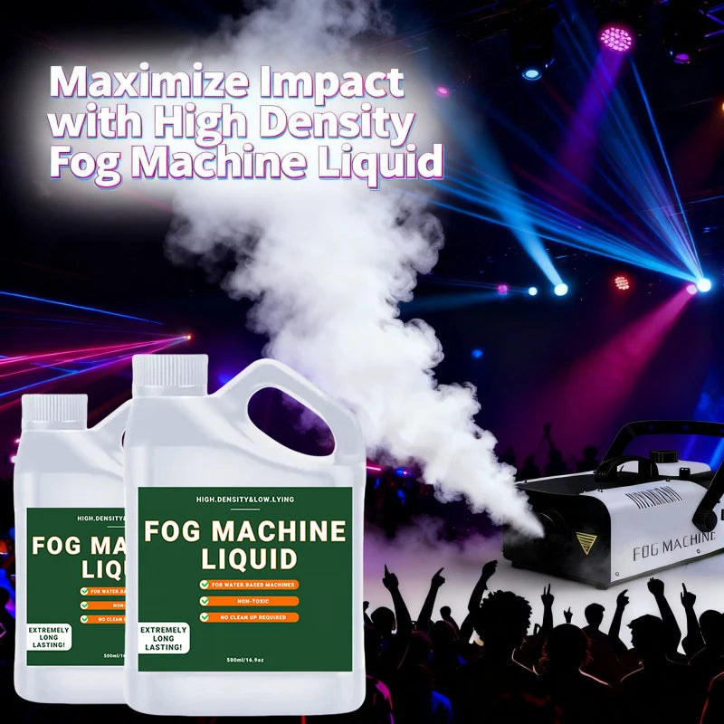 Smoke Fog Machine Liquid - High Density & Long-Lasting Fog Juice for Christmas, Performance Party, New Year's events and Concert