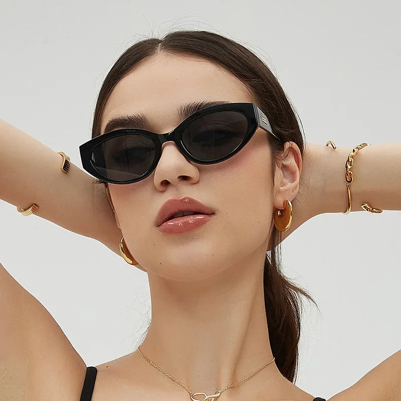 Small Oval Beautiful Sunglasses Women Men Brand Designer Fashion Sun Glasses Female Male Cool Punk Mirror Oculos De Sol