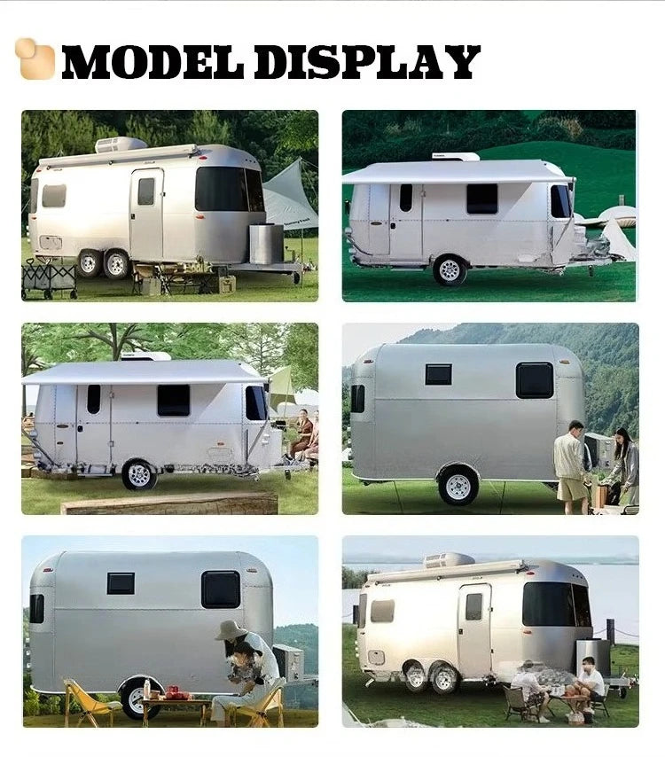 Customized Offroad Outdoor Pop Up Camper Trailer Portable Travel RV Caravan with Bathroom for Camping Trips