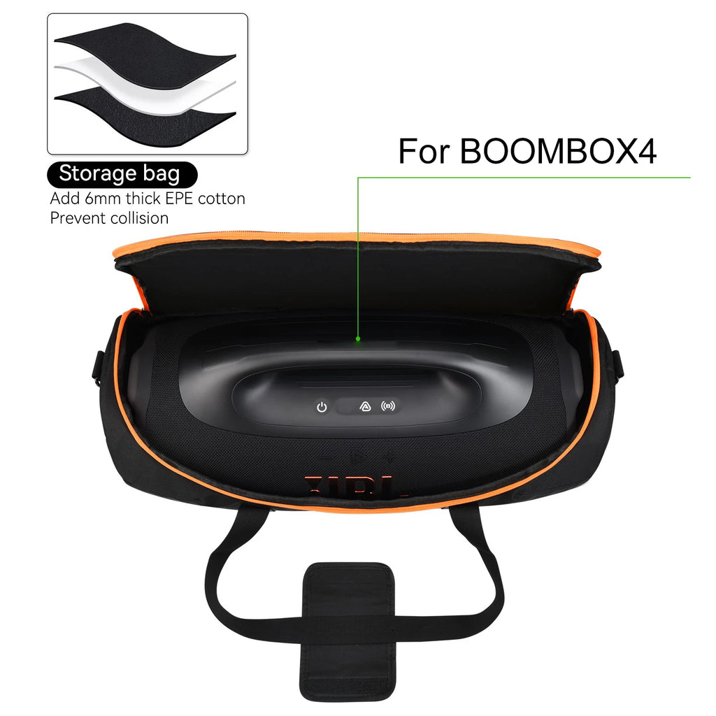 Travel Carrying Bag with Detachable Strap Carrying Strap Storage Case Compatible for JBL Boombox 4