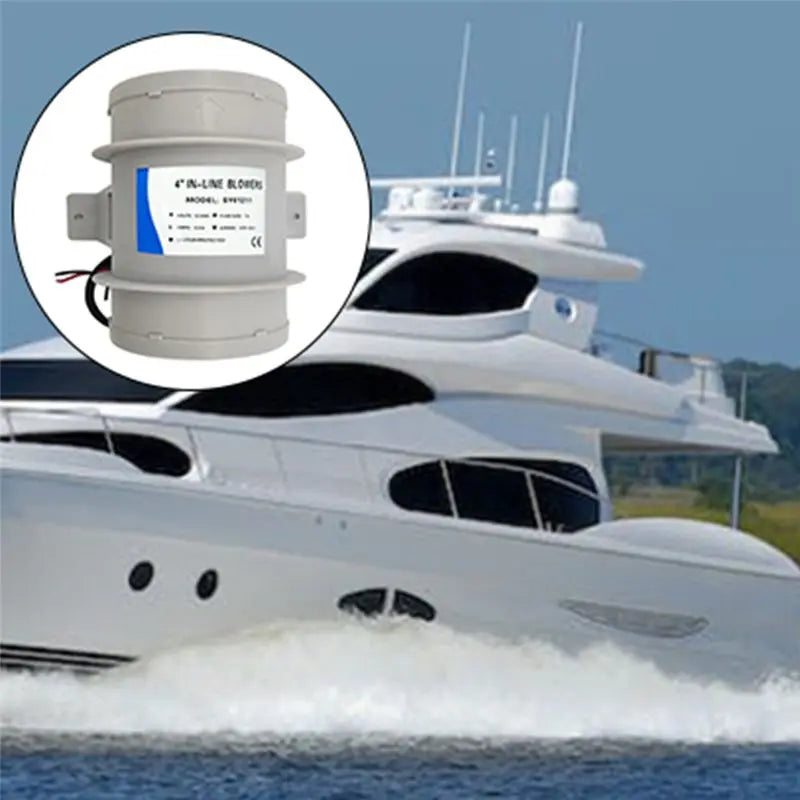 Reliable-4 Inch In-Line Blowers Boat Bilge Blower Cool Fan Marine Cabin Ventilation 12V,RV And Marine Accessories