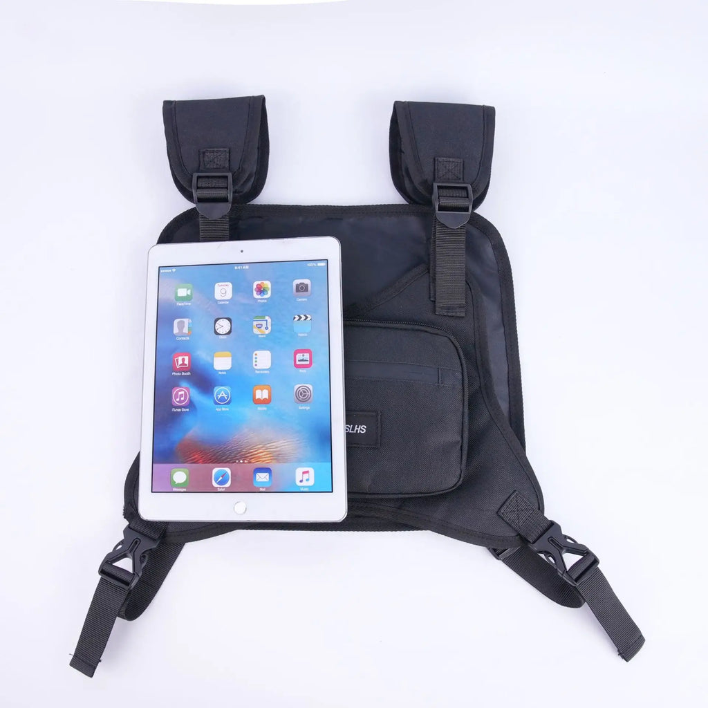Tactical Chest Bag Outdoor Sports Vest Bag Adjustable Strap Utility Chest Pack Multi-Pocket Waist Fanny Pack for Cycling Hiking