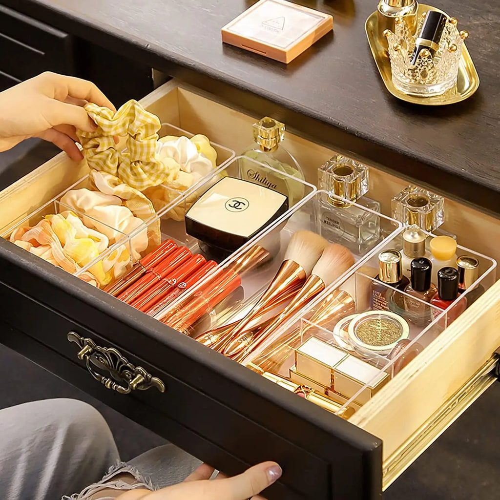 Makeup Organizer for Drawer, Makeup Organizer for Vanity, Countertop, Bathroom, Kitchen and Cabinet Storage Boxes