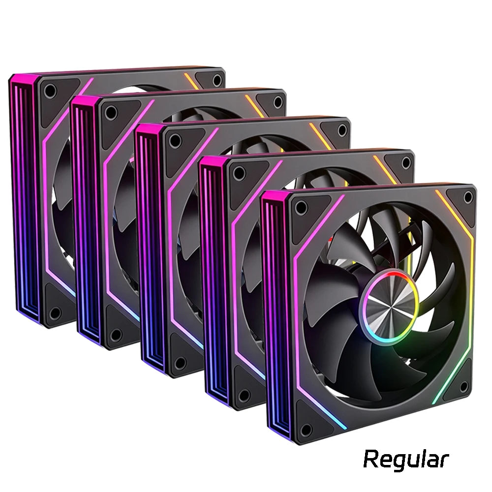 Veebyte PRISM 8 PRO PC Fan 120mm ARGB 4PIN 5V-3PIN PWM Quiet Cooling Fan 12V Large Air Volume Computer Fan 45.2CFM/800-1600RPM