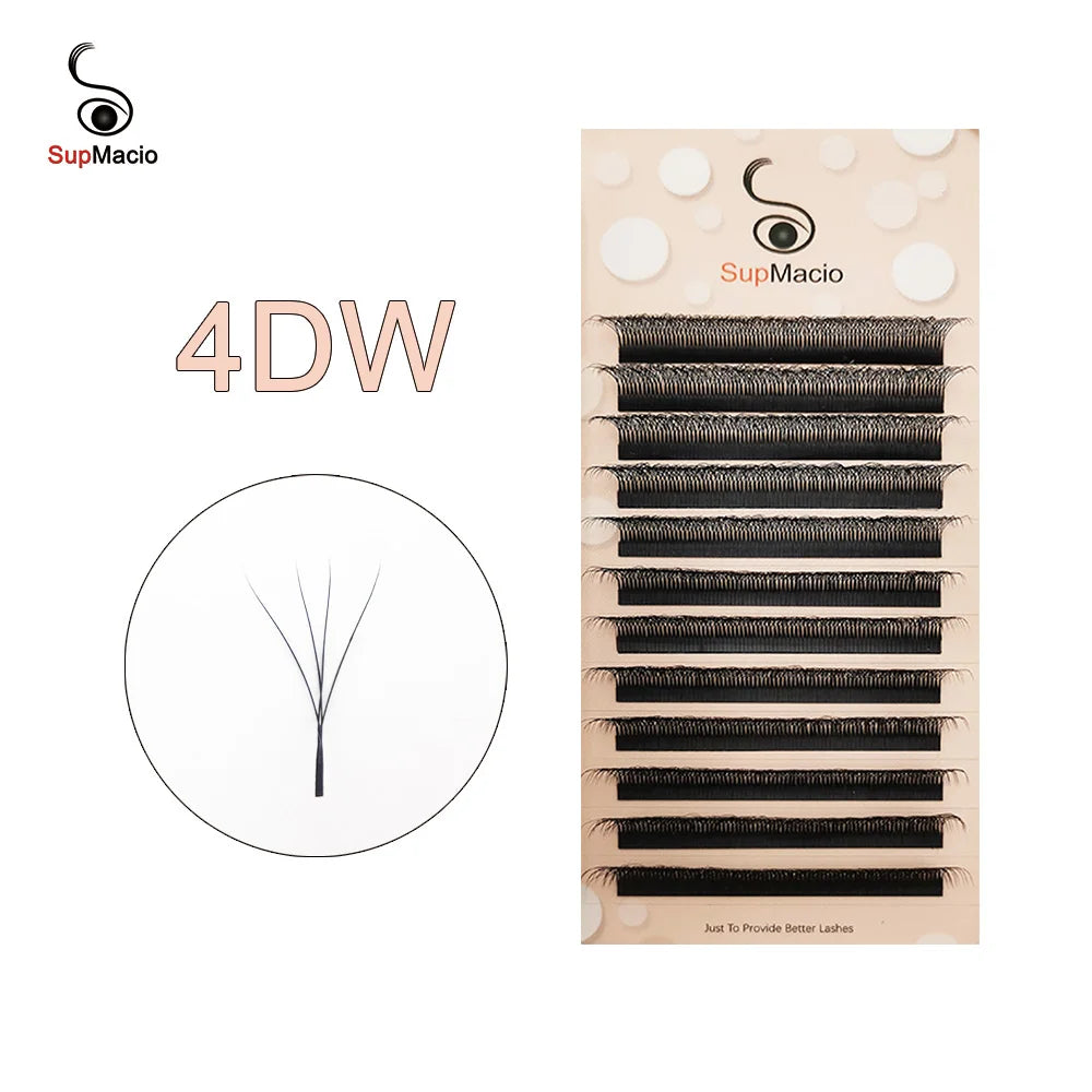 SUPMACIO 0.10mm 2d/3d/4d/5d W Eyelashes Extensions YY Lashes 0,10mm Premade Volume Fans ресницы для наращиван