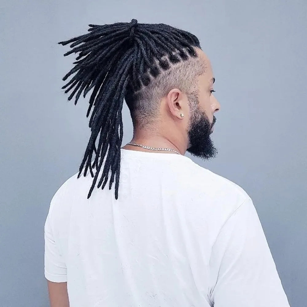 0.6 Cm Real Human Hair Dreadlock Extensions 4-18 Inch 10/40/70 Strands Full Handmade Locs Soft Natural Bulk Hair for Men Women