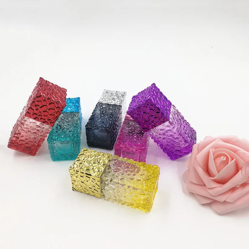 5/10/20pcs High-end 27ml Empty Perfume Bottle Colored Glass Spray Bottle Cosmetic Container Fragrance Atomizer Portable Travel