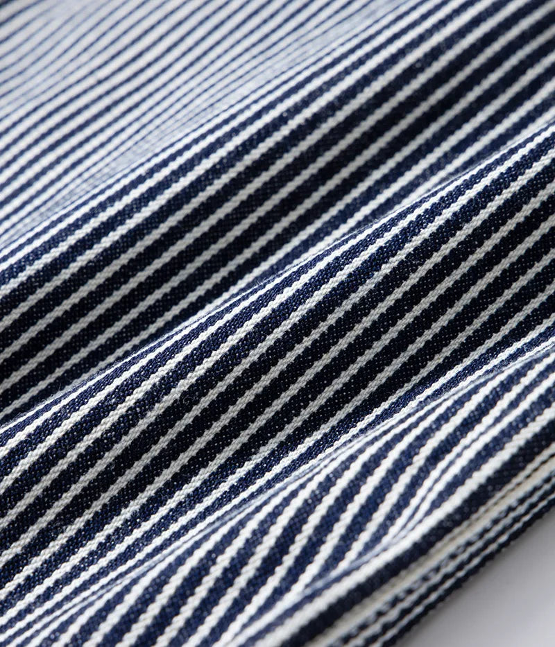 3903 Good Quality Striped Jeans For Man Multi Pockets Cargo Style Straight Casual Loose Trendy Streetwear Boyfriend Denim Pants