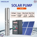 4" AC/DC Deep Well Solar Water Pump Outlet 2" Off Grid Solar 5.5HP 7.5HP 10HP 15HP Cell Deep Well Submersible Deep Foe Irrigatio