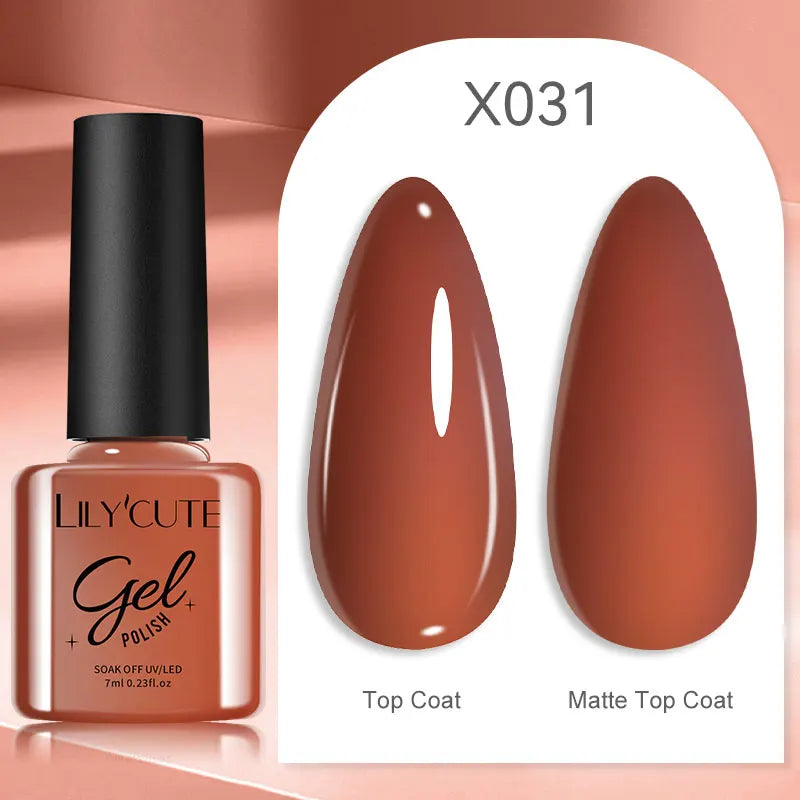 LILYCUTE 7ml Gold Coffee Cat Magnetic Gel Nail Polish Autumn Winter Nails Ultra Shine Moonlight Semi Permanent UV Gel Soak Off