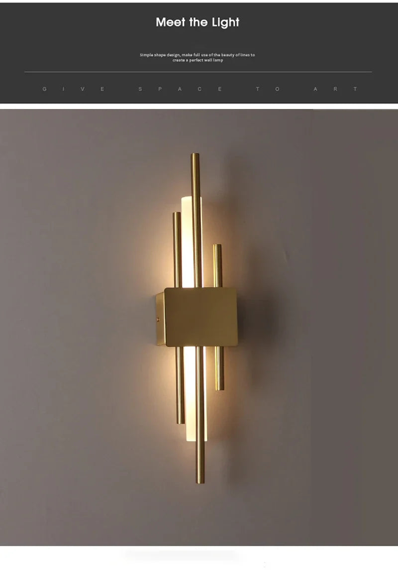 Led Wall Lamp Nordic Indoor Lighting Bathroom Wall Sconces Light Fixture Living Room Corridor Bedroom Decoration Led Wall Light