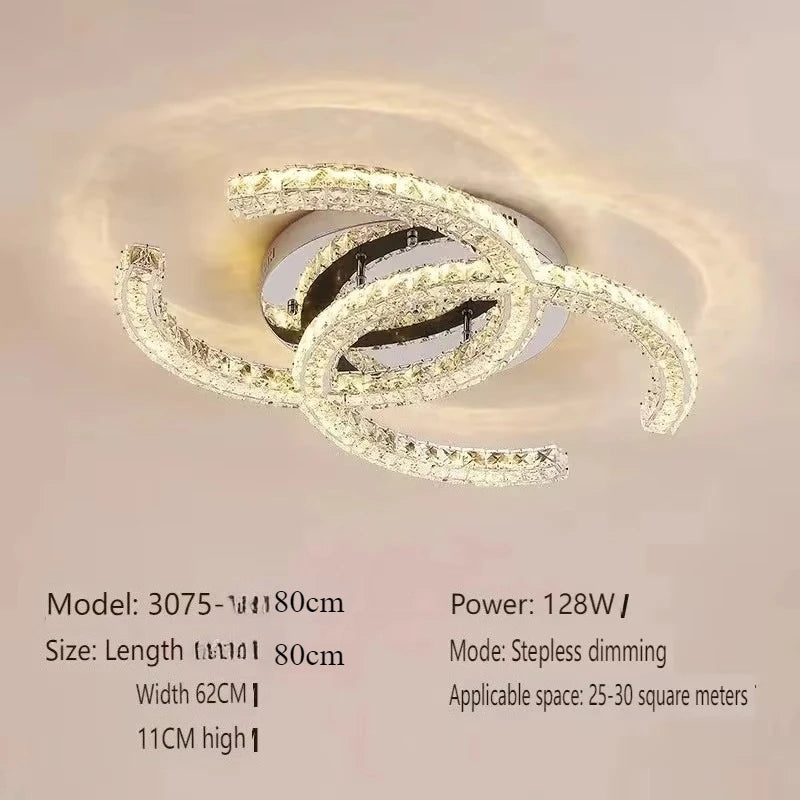 Modern 2024 New Special-shaped Crystal Chandelier Modern Simple Decoration Living Room Dining Room Home Decoration