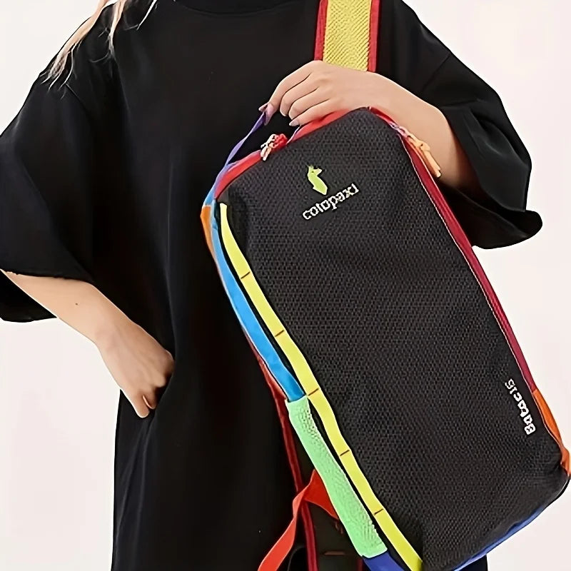 Women's Lightweight Outdoor Sports Backpack Large Capacity Travel Hiking Mountain Climbing Bag Camel Dopaamine Daypack
