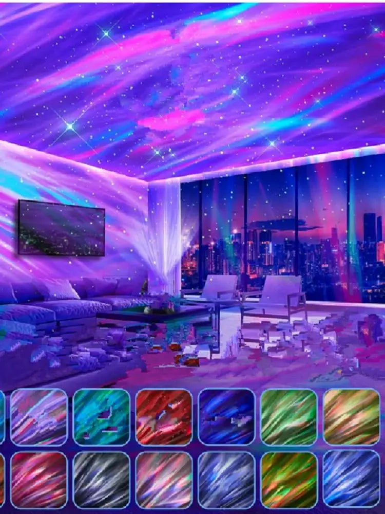 Galaxy Projector, Northern Lights Projection Lamp, Small Night Light with Timer and Remote Control for Bedroom and Living Room