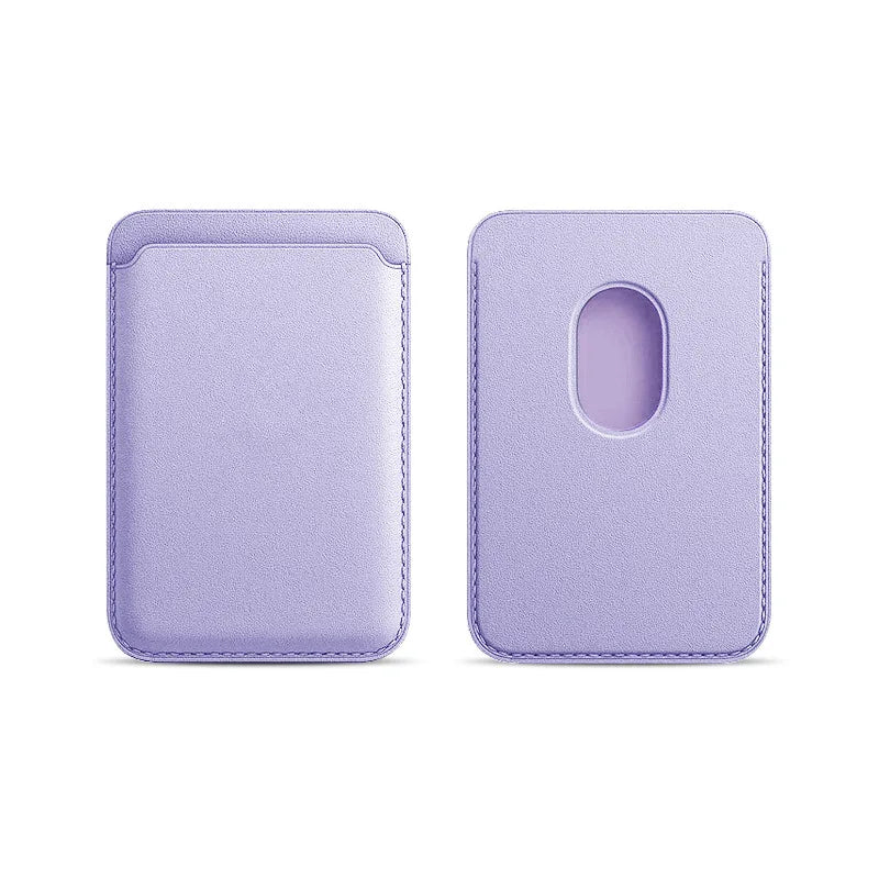 Magnetic Card Holder Leather PU Card Sleeve ID Card Holder Mobile Phone Back Sticker Bag For Magsafe iPhone 17 Card Holder Cover