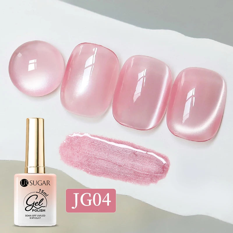 UR SUGAR 15ml Cat Magnetic Gel Jelly Glass Full Coverage Varnis Magnetic Gel Soak Off UV LED Gel Autumn Winter Xmas Manicure