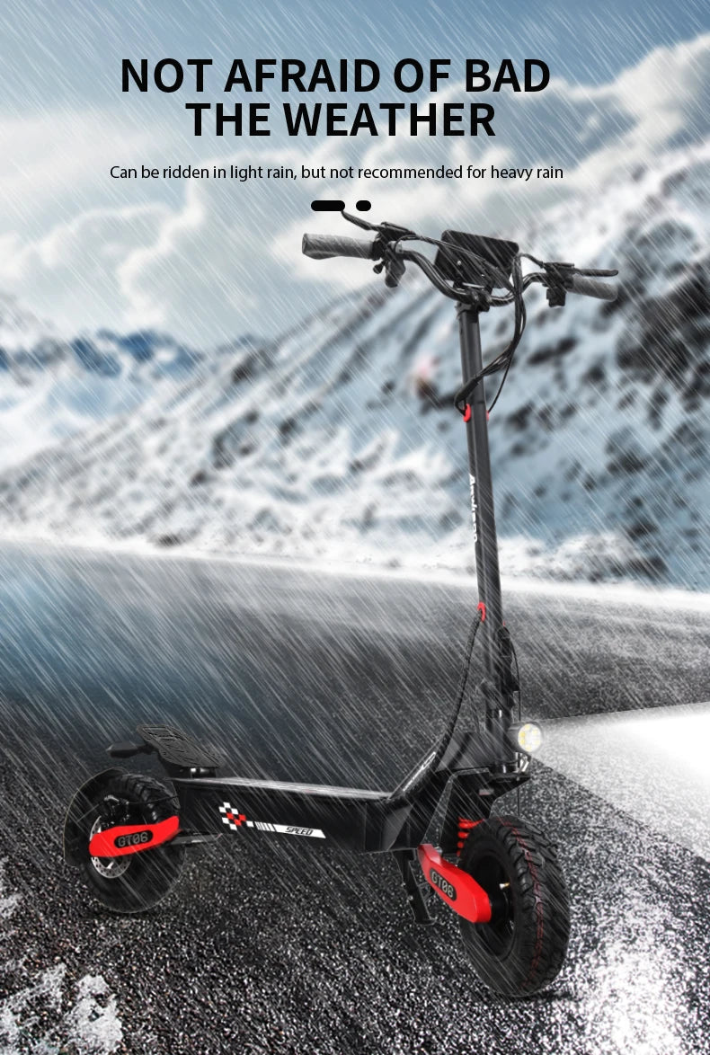 Arwibon 1200W Motor Electric Scooter 48V13/23.4AH Speed up to 25MPH 11 Inch Off-Road Tires Foldable Adult E-Scooter