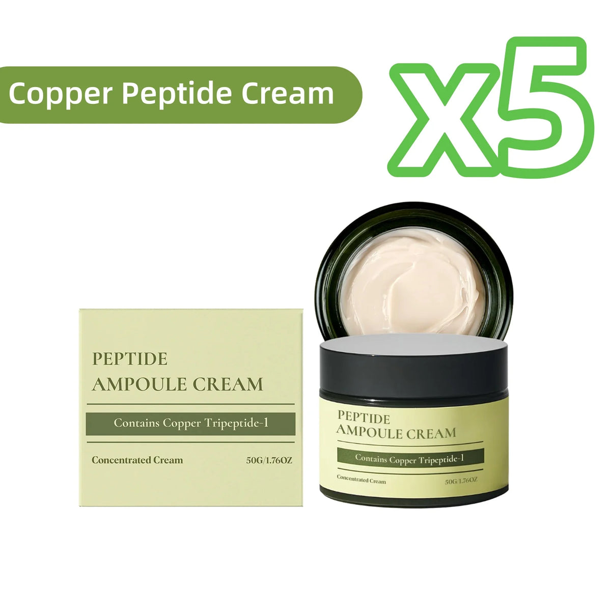 GHK-Cu Copper Peptide Cream Intense Hydration Firm Smooth Face Strengthen Skin Barrier Anti Aging Korean Skin Care Moisturizer