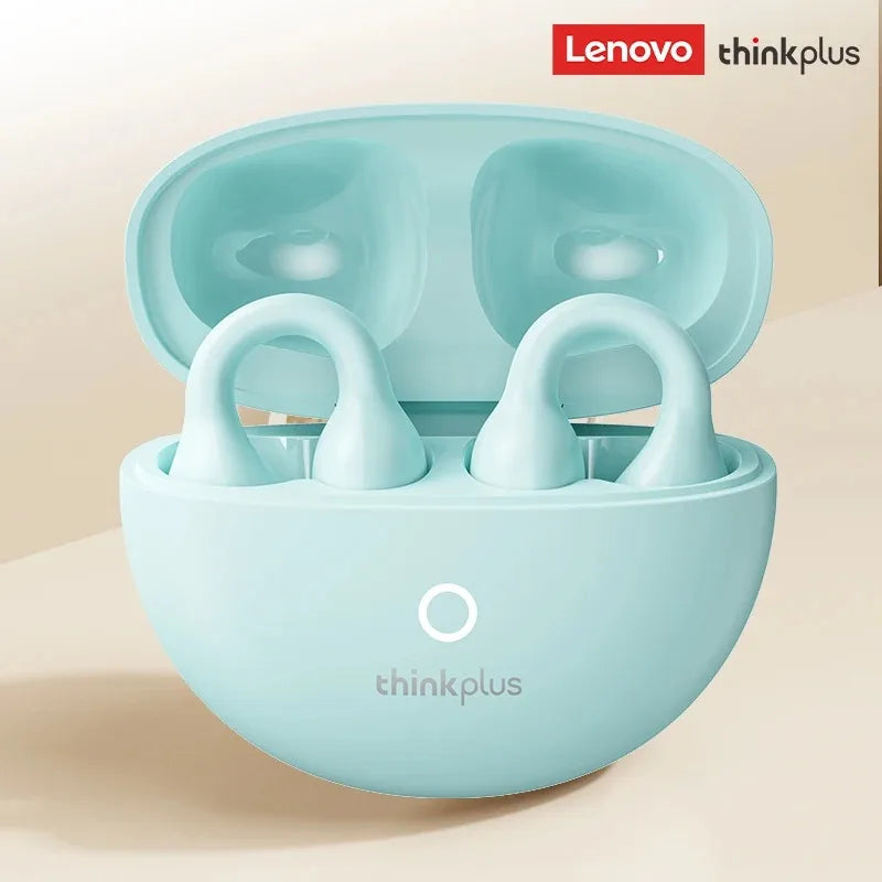New Lenovo LP25 OWS Wireless Bluetooth 5.4 Clip Headphones Long Battery Life Gaming Headset HIFI Surround Sound Earbuds With Mic