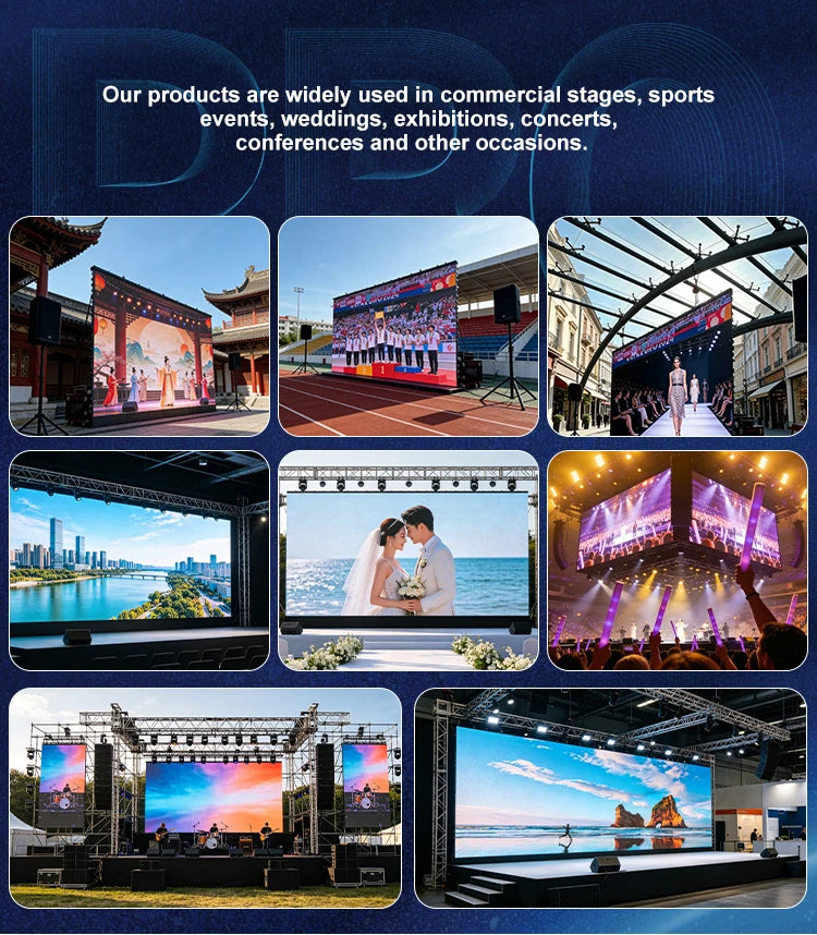 Durable Outdoor P2.976 LED Display 4K Full Color 500x500 Rental LED Screen for Advertising Billboard