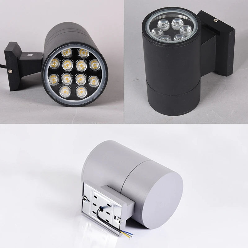 Outdoor LED Wall Lamp 10W 20W High Bright Waterproof Up Down Spotlights Garden Porch Decor Villa Wall Lighting Fixture AC85-265V